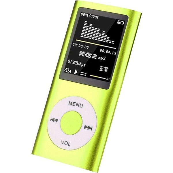 Catzon MP4 Player + 8GB SD Card MP3 Digital Video 1.8" LCD Music Video Media Player FM Radio Music Home-Green