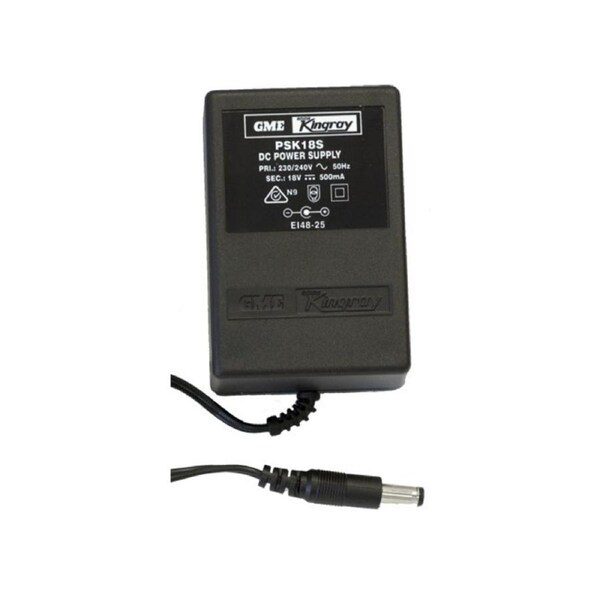 Kingray PSK18S 18V DC 1000mA 2.5mm Connector Plug Pack Power Supply Black