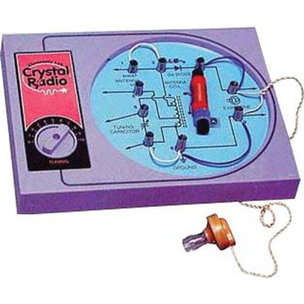 Maxitronix No Soldering & No Tools Required Crystal Educational Radio Kit