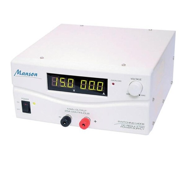 Manson 3-15V 25A Benchtop Power Supply Digital LED meters