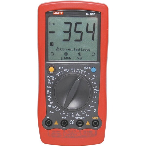 UNI-T On-Screen Test lead Connection Prompts 28 Range Digital Multimeter