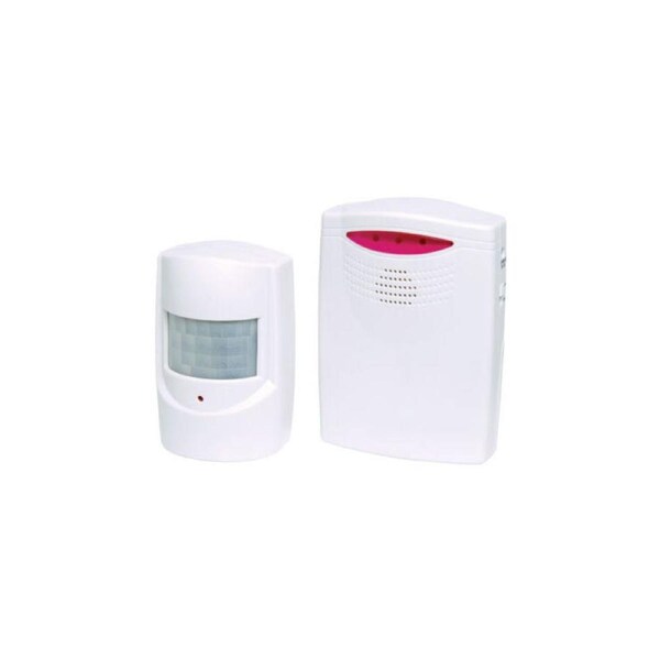 S5322 Wireless PIR Chime Alert IP44 System 3 x AAA Batteries