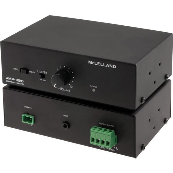 McLELLAND Class D 20Watts Local Amplifier Perfect for Wall & In Ceiling Speakers