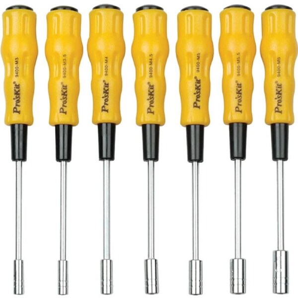 Proskit PK9402 7 Piece Complete Set Pack with Vinyl Pouch Hex Nut Driver Set