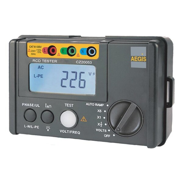 AEGIS CZ20053 RCD Tester suits all Residual Current Device testing purposes