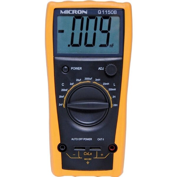 Micron Digital LC Meter Supplied with Silicon Rubber Test Leads Rubber Holster