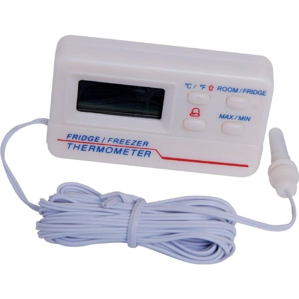 Digital Fridge and Freezer Thermometer External Sensor Medicine and Wine Racks