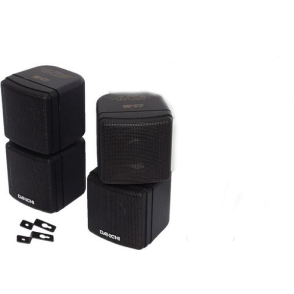 Dai-ichi LS32BK Dual Cube Pairs Surround Sound Four Cubes Attached In Pairs Black