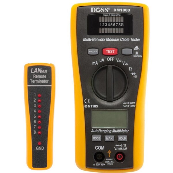 Doss 2in1 Lan Tester & Multimeter Combo Multi Network Modulator Cable Tester