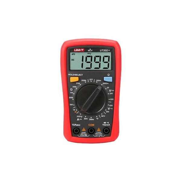 UNI-T UT33D Plus Palm Size Digital AC & DC CAT II 600V Multimeter