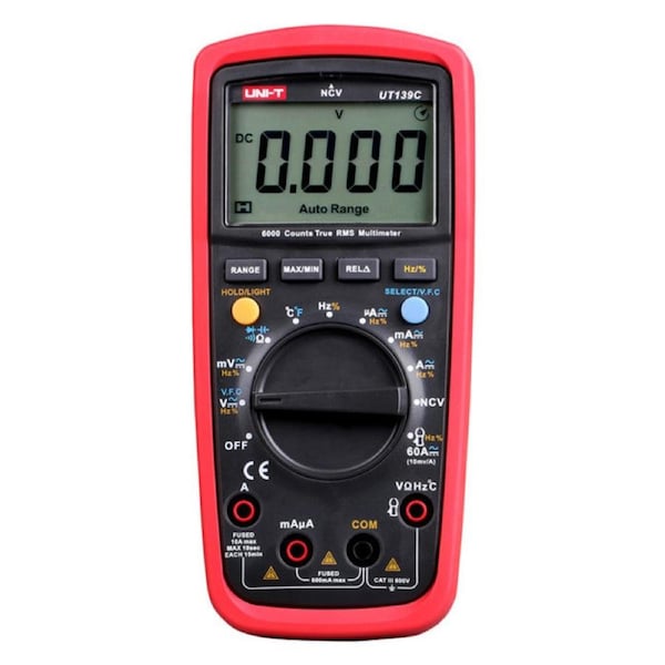 UNI-T UT139C AC & DC CAT III 600V True RMS Digital Multimeter with Temperature