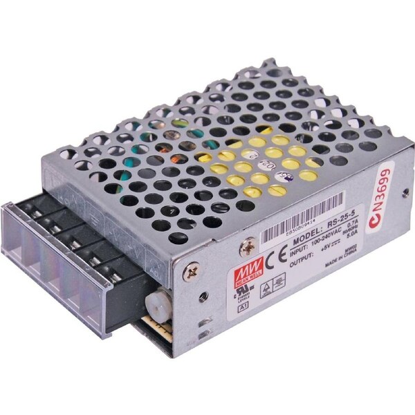 Mean well 25W 5VDC Switchmode Power Supply Universal AC Input Full Range