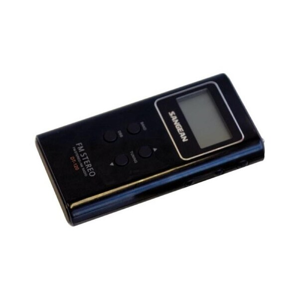 SANGEAN DT-120 Digital Pocket Size FM AM Radio with Earphone Direct Recall Black