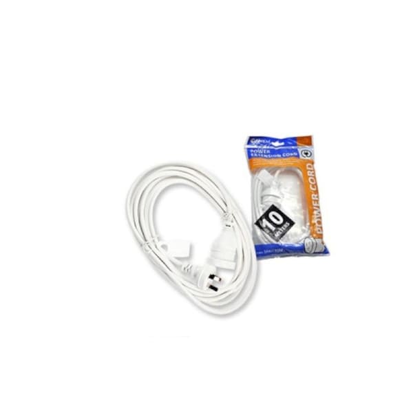 Sansai SPAU-10M 10A 240V 3-Pin Power Extension Cord Max Home Office 10m White