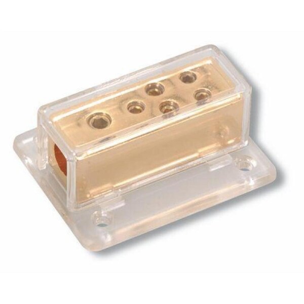 Distribution Block 4GX2-8GX4 Brass Gold plated Hex Set Screws perspex covers