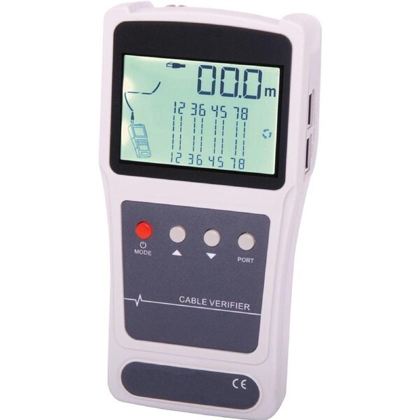 Network and Coaxial Cable Length Tester With Probe Includes USB charging lead