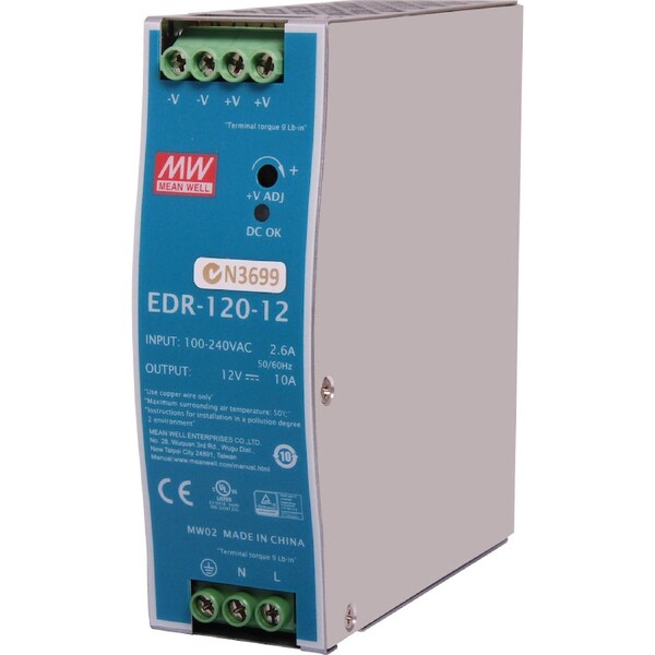 Meanwell 120W 48VDC 2.5A DIN Rail Switchmode Power Supply