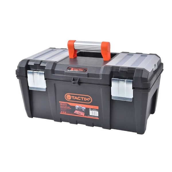 Tactix Tool Box with Aluminium Handle and Steel Latches 535mm