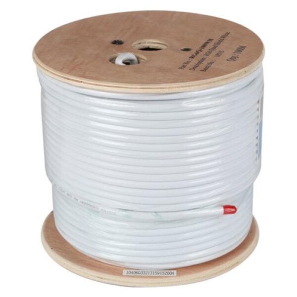Digitek 75O RG6 Coax 7.5mm Quad Shielded Cable 100m Analogue CCTV Installations