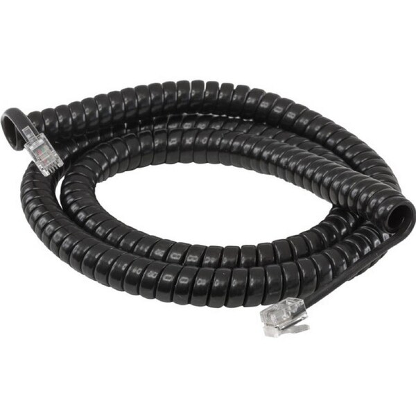 CC0010-BLK Handset Curly Cord Tel4502 RJ11 5m Black