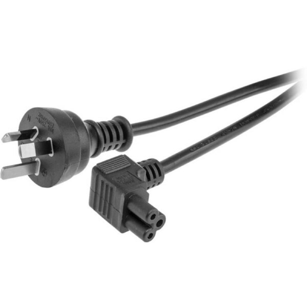 DOSS RCLPC53 IEC-C5 Right Angle Clover Leaf Appliances Power Cord 3m Black