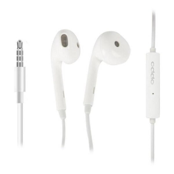 Oppo 3.5mm R15 Pro Inline Microphone Answer Button Original Earphones Quad White