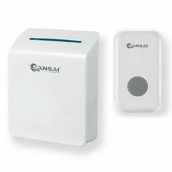 Sansai 100m 38 Melodies LED Display Battery Powered Wireless Door Bell Chime