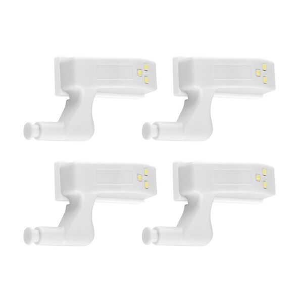 Arlec LED Cupboard Hinge Light-4 Pack included 4x 23 batteries 3 cool white LED