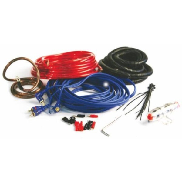 Aerpro 8 Awg 450w max Amp Wiring kit 2CH 0.8M black 8 GA ground cable
