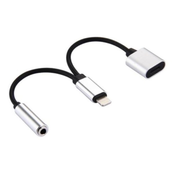 Cellink Apple Lighting 3.5 mm Sterio Audio Adaptors Silver Headphone with Socket