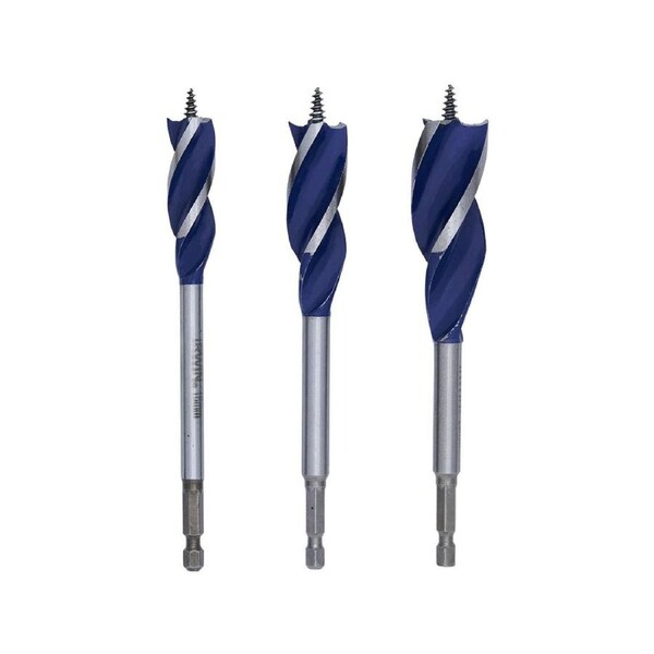 IRWIN Wood Boring 3 Piece Tri-Flute Design Speedbor Max Auger Bit Set