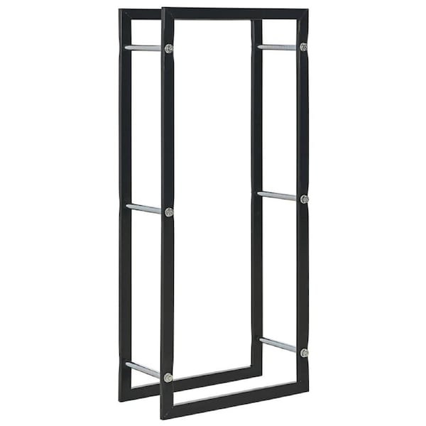 Firewood Rack Black 44x20x100 cm Steel vidaXL
