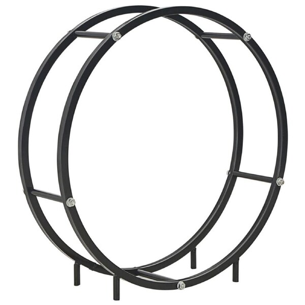 Firewood Rack Black 70x20x70 cm Steel vidaXL