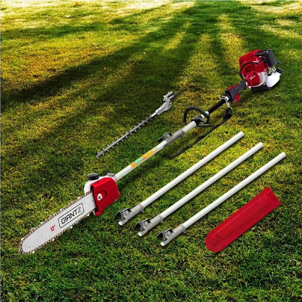 Giantz 31cc Pole Chainsaw 4 Stroke Petrol Tree Pruner Saw 12 Inch Bar Long Reach