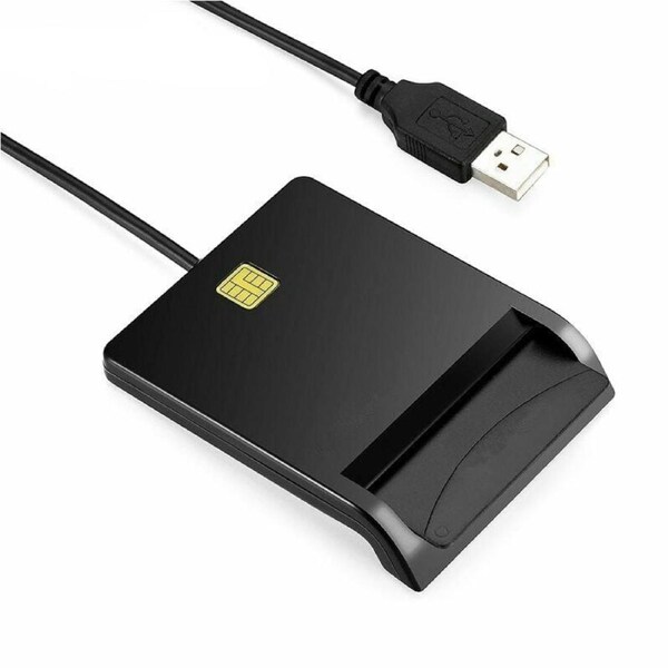 USB Smart Card Reader Common Access CAC ID IC ATM Bank Card Cloner Connector