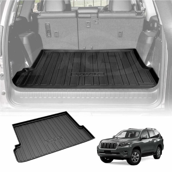 Cargo Rubber Waterproof Mat Boot Liner Cover Luggage Tray for TOYOTA PRADO 150 Series 7 Seater 2009-2024