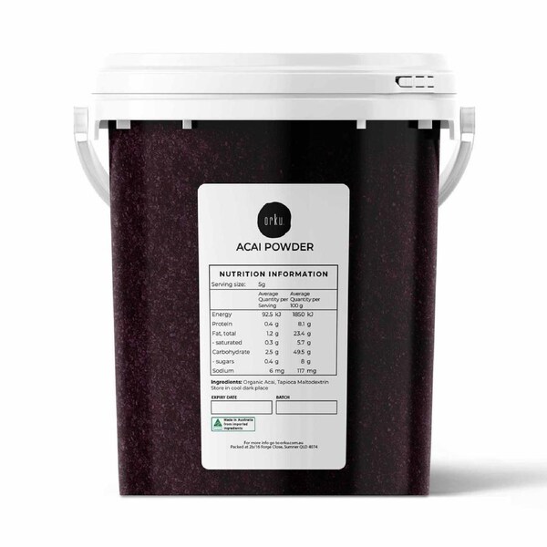 700g Acai Powder Bucket 100% Organic - Superfood Amazon Berries