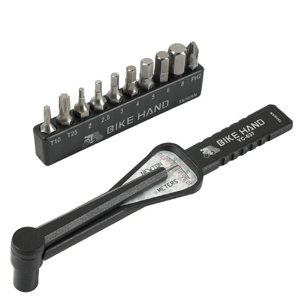Bikehand 1/4" 2-10NM Bike Bicycle Torque Wrench and Bit Set