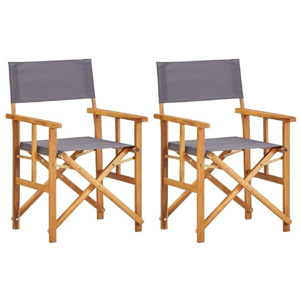 Director's Chairs 2 pcs Solid Acacia Wood vidaXL