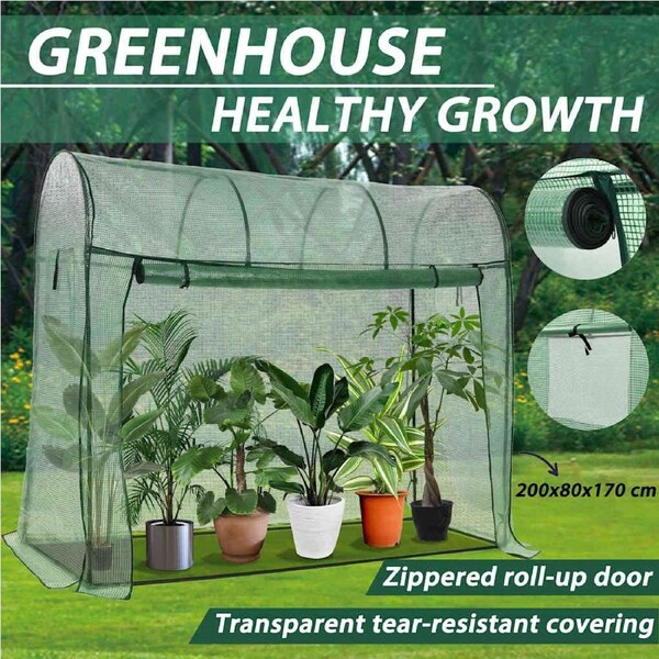Greenhouse with Zippered Door 200x80x170 cm vidaXL