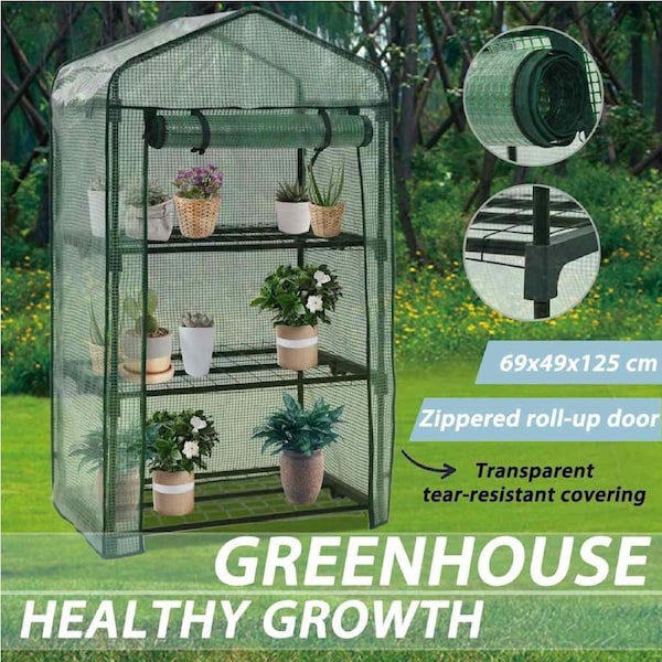 3-Tier Mini Greenhouse 69x49x125 cm vidaXL