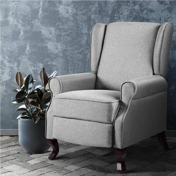 1x Artiss Recliner Chair Sofa Wingback Grey