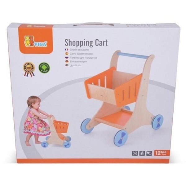 Viga Toys Wooden Shopping Cart