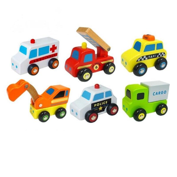 Viga Wooden Mini Vehicles (6 piece set)