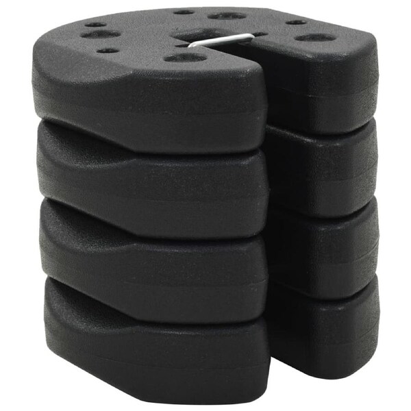 Gazebo Weight Plates 4 pcs Black 220x50 mm Concrete vidaXL