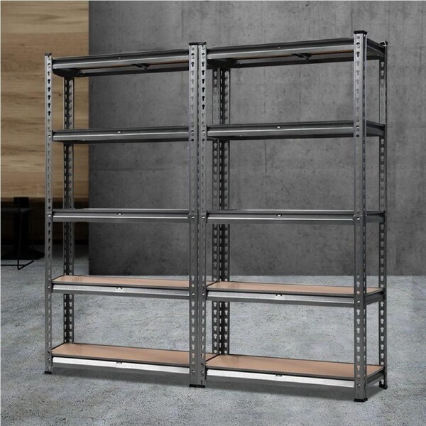 Giantz 2x1.5M Garage Shelving Warehouse Rack Pallet Racking Storage Steel Shelves Shelf Charcoal