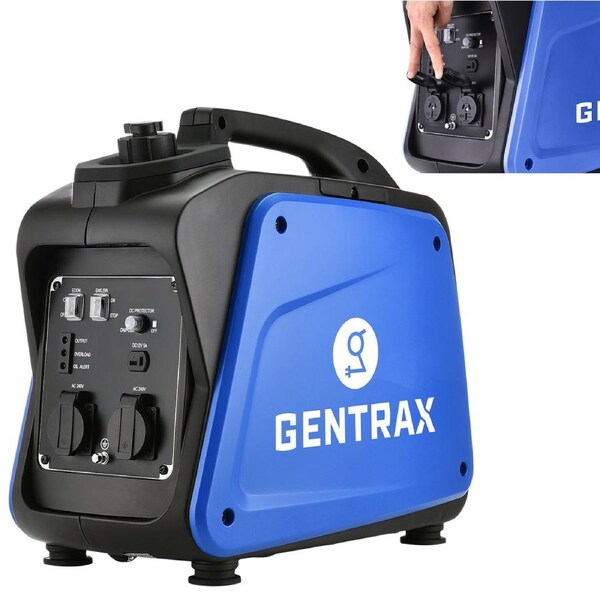 GENTRAX GT2000 Portable Inverter Generator 2.0KW Max 1.7KW Rated Pure Sine Camping Petrol