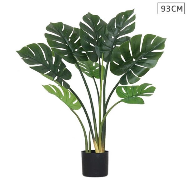 SOGA 93cm Artificial Indoor Potted Turtle Back Fake Decoration Tree Flower Pot Plant
