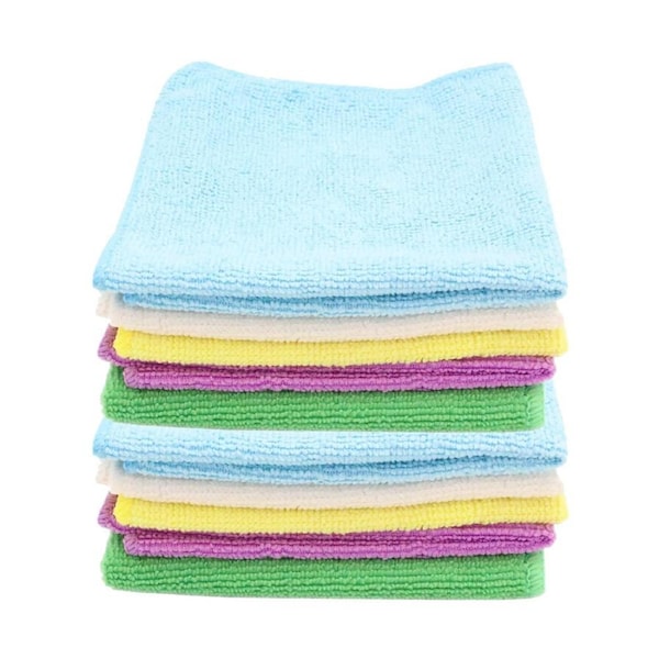 10PK Boxsweden 30x30cm Cleaning Microfibre Cloth Assorted Colour Towel Wash