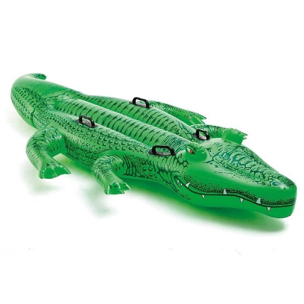 Intex 203cm Inflatable Crocodile/Alligator Ride-On Kids Water Toy for Pool 3y+
